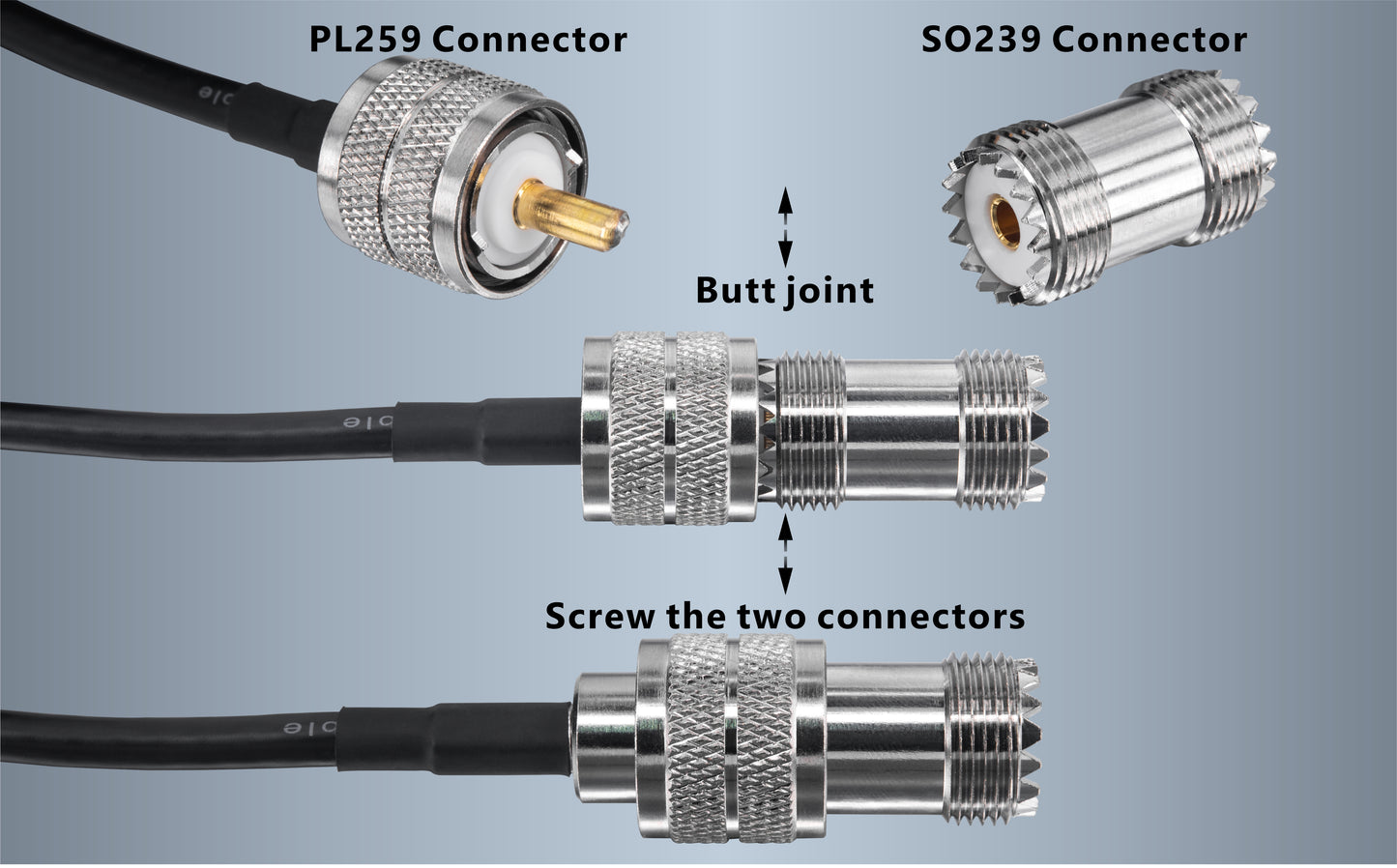 Boobrie Upgraded UHF PL259 Cable 49.2ft UHF Male to Male Cable CB Coax Cable Low Loss UHF PL259 Extension Cable for CB Ham Radio, Antenna| LMR200 Equivalent, better than RG58