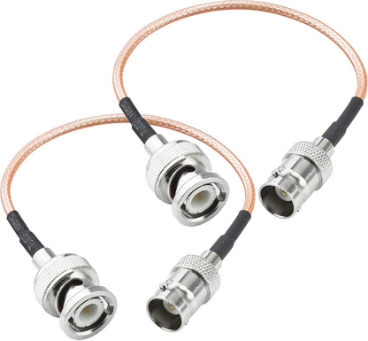 BOOBRIE 2-Pack BNC SDI Cable 5.9inch BNC Male to BNC Female RG316 Coaxial Cable 50 Ohm BNC Pigtail Jumper Cable for Antenna,Video Signals,CCTV,DVR,Camera