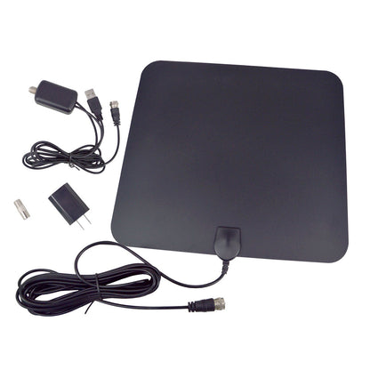 BOOBRIE Indoor TV Antenna HD Digital Indoor Amplifier 100 Miles Range with 13ft Coax HDTV Cable -Support 4K 1080p Local Channels for HD Smart TV Fire Stick and All Old TVs