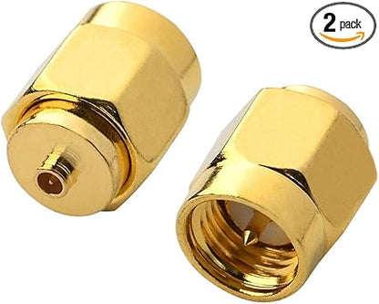 Boobrie IPX SMA Coax Connector SMA Male to U.FL/IPX Male Coaxial Connector Low Loss Coax Adapter for PCI/RF Antennas/Wireless LAN Devices/Coaxial Cable/Wi-Fi Radios Pack of 2