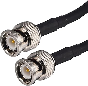 BOOBRIE 5.9ft/1.8M RG58 BNC to BNC Cable BNC Male to Male Jumper Cable BNC Extension Adapter Connector for Cameras and Video Equipment, Ham or Handheld Radios, Scanner, Oscilloscope, SDR, CCTV Systems