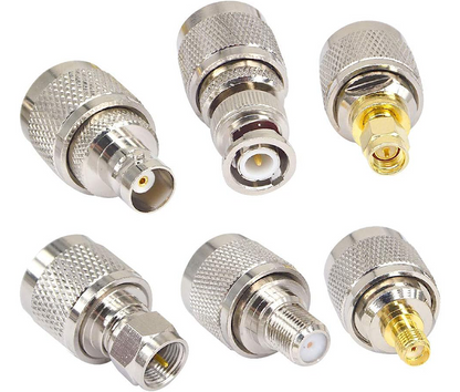 Boobrie 10PCS RF Coaxial Connector Sets UHF Adapter Kit UHF Male Connector UHF to F/UHF to BNC/UHF to N/UHF to SMA Adapter UHF Cable Connector Male to Female Cable Connectors PL259 Connector