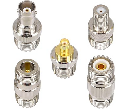 Boobrie 10PCS RF Coaxial Connector Sets UHF Adapter Kit UHF Female Connector UHF to SMA/UHF to BNC/UHF to N/UHF to F Adapter UHF Cable Connector Female to Female Cable Connectors SO239 Connector