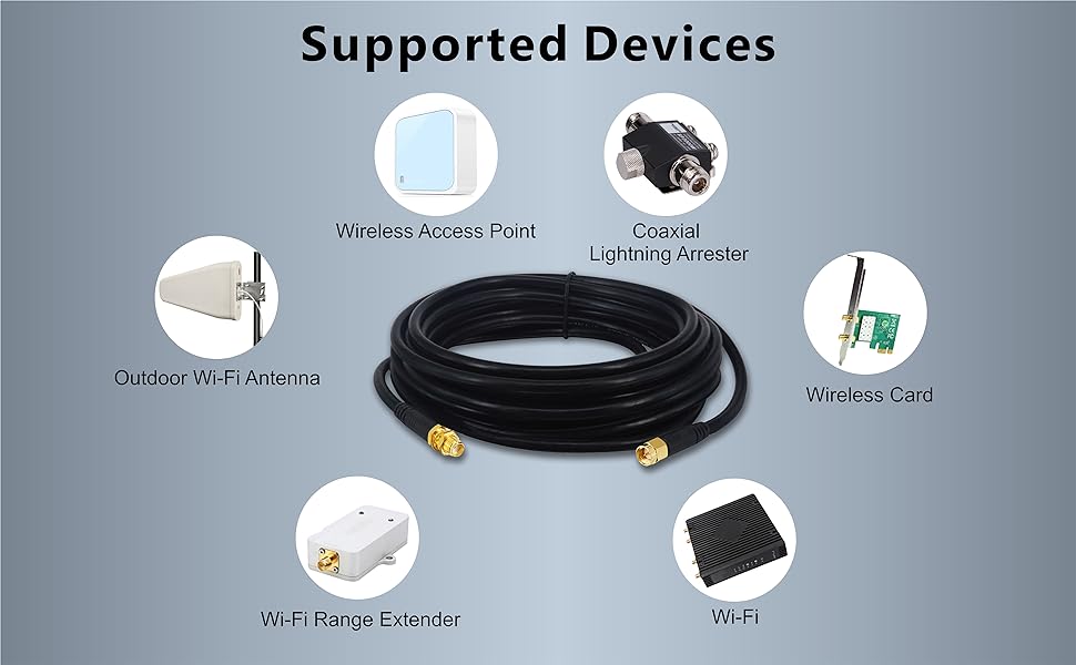 Boobrie Upgraded Low Loss SMA Male to Female Cable 5M RG58 Upgraded 128 SMA WIFI Antenna Extension Cable 5M RG58 Upgraded Low Loss SMA Male to SMA Female Cable 50 ohm 3G 4G LTE Antenna Extension Cable Wireless GPS