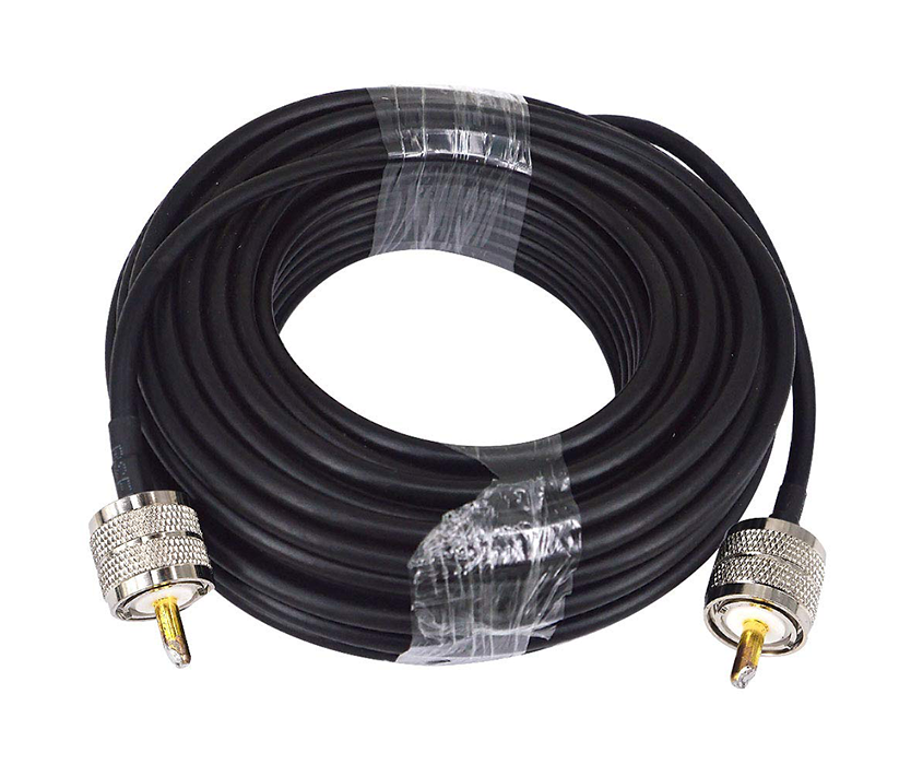 Boobrie RG58 49.2ft UHF PL259 RF Coaxial Coax Cable + 2pcs UHF Double Female Connector Kit, RG58 UHF Male to UHF Male PL-259 Cable + UHF Female to UHF Female SO-239 Adapter for CB/Ham Radio Antenna