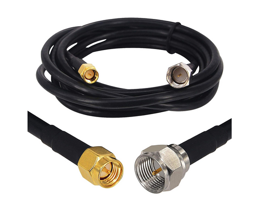 Boobrie RG58 SMA to F Cable 6.56ft F Male to SMA Male Coax Cable F Type Male Coax Cable Low loss SMA to F Type Extension Cable for RF Coaxial Cable, F Female Connector, SMA Female Connector,RF Antenna