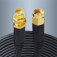 BOOBRIE Upgraded SMA Female to SMA Male 50CM RG58 Upgraded 128 SuperFlex RG58 Upgraded WiFi Antenna Cable SMA Coaxial Cable Male to Female 50ohms SMA Male Female Extension Cable for 3G 4G LTE Low loss Wireless Router