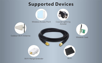 Boobrie Upgraded SMA Extension Cable 2M Molded RG58 Upgraded 128 SMA Male to SMA Female Cable RG58 Upgraded SMA WiFi Antenna Extension Cable 50ohm SMA Coaxial Pigtail for 3G 4G LTE Low Loss WiFi Wireless Router GPS