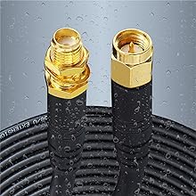 Boobrie Upgraded 3M SMA Extension Cable Molded RG58 Upgraded 128 SuperFlex RG58 Pro SMA Male to SMA Female Coax Cable WiFi Antenna SMA 50ohms SMA Male to Female Connector for 3G 4G LTE Low Loss WiFi Antenna LAN