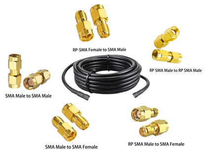 Boobrie Coax Cable 50 Ohm Extension Cable Low Loss Extension Antenna Cable for 3G/4G/LTE/GPS/RF Radio/WiFi Antenna/Two-Way Radio Applications